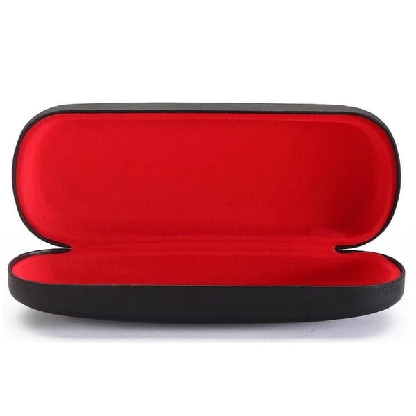 Etui na okulary czarno czerwone w twardej obudowie SQ75-RED