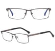 Męskie aluminiowe okulary zerówki do komputera BLUE LIGHT grafitowe 25125A