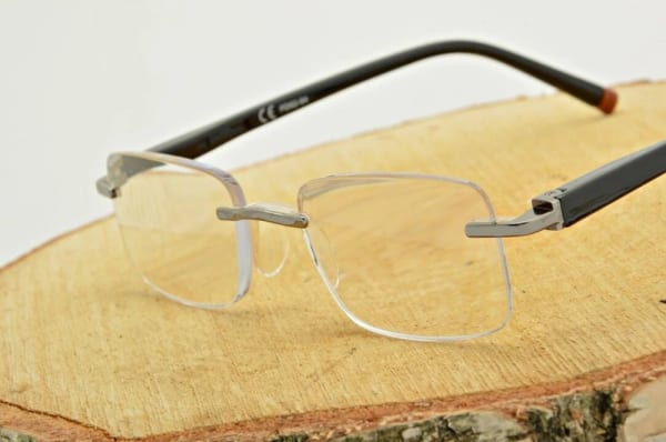 Plusy +2.50 okulary bezramkowe do czytania korekcyjne ST323X czarne