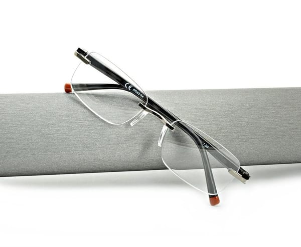 Plusy +2.50 okulary bezramkowe do czytania korekcyjne ST323X czarne