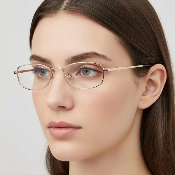 Wąskie oprawki korekcyjne zerówki okulary metalowe z uchwytem 784C kawowy brąz