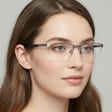 Żyłkowe oprawki korekcyjne zerówki okulary unisex 996 czarne