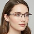 Żyłkowe oprawki korekcyjne zerówki okulary unisex 996A niebieskie