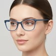 Damskie okulary optyczne zerówki kocie oczy Sunoptic CP118G mleczny szary