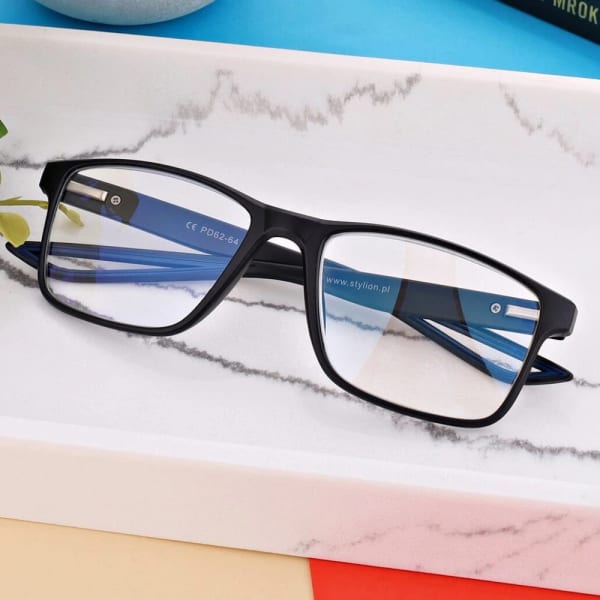 Plusy +3.25 Męskie okulary do czytania korekcyjne Blue Light + Antyrefleks ST315B