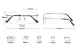 Damskie bezramkowe kocie okulary zerówki do komputera BLUE LIGHT z flexami 25112 złote