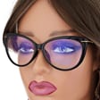 Damskie okulary zerówki do komputera z filtrem BLUE LIGHT Polarzone POL-BLF-560K