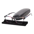 Plusy +2.00 damskie okulary do czytania korekcyjne w kwiatki z flexami ST312A
