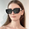 Okulary przeciwsłoneczne z filtrem UV400 STL23 czarne + akcesoria