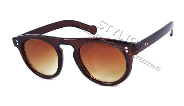 Okulary okrągłe przeciwsłoneczne COCOIM CO-442B brązowe