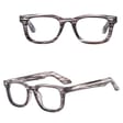 Okulary Nerdy zerówki do komputera z filtrem BLUE LIGHT STL44G zebra transparentne + akcesoria