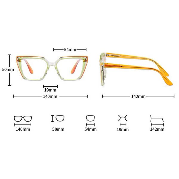 Damskie kocie okulary zerówki do komputera BLUE LIGHT na teleskopach 25152D Malina