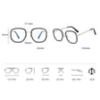 Damskie owalne okulary zerówki do komputera BLUE LIGHT na teleskopach 25155A Brąz/Złoty