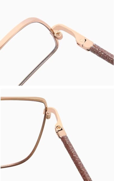Damskie okulary Kocie  Oczy zerówki do komputera BLUE LIGHT na teleskopach 25156C Różowy/Złoty