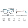 Damskie Okulary NA OBCASIE zerówki do komputera kocie BLUE LIGHT 25159A Czarne/Panterkowe