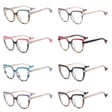 Damskie Okulary NA OBCASIE zerówki do komputera kocie BLUE LIGHT 25159A Czarne/Panterkowe