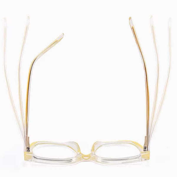 Damskie okulary kocie oczy zerówki do komputera BLUE LIGHT 25150C transparentny/beżowy