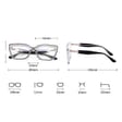 Damskie okulary kocie oczy zerówki do komputera BLUE LIGHT 25150G  transparentny/żółty