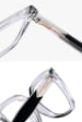 Damskie okulary kocie oczy zerówki do komputera BLUE LIGHT 25150G  transparentny/żółty