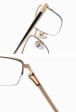 Metalowe półramkowe okulary zerówki z filtrem Blue Light do komputera 25147A grafit/granat
