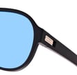 Okulary przeciwsłoneczne Pilotki lustrzane z filtrem UV400 SVM-19A czarne/niebieskie