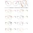 Damskie okulary kocie zerówki do komputera BLUE LIGHT 25158A Złoty