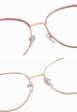 Damskie okulary kocie zerówki do komputera BLUE LIGHT 25158D Złoty/Różowy