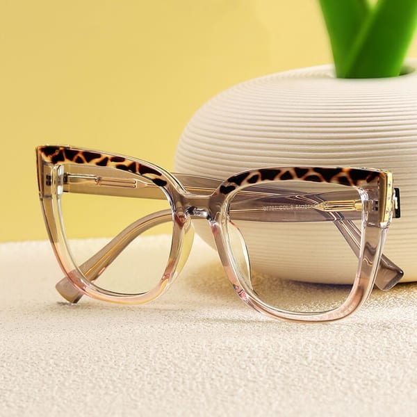 Damskie okulary kocie oczy zerówki do komputera BLUE LIGHT 25146 Czarne
