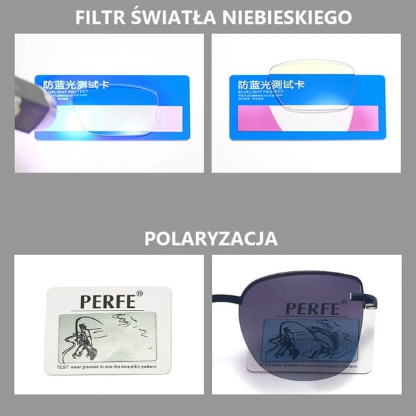 2w1 Okulary do komputera + nakładka przeciwsłoneczna na magnes Clip-On 25160C granatowy