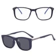 2w1 Okulary do komputera + nakładka przeciwsłoneczna na magnes Clip-On 25160C granatowy