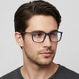 2w1 Okulary do komputera + nakładka przeciwsłoneczna na magnes Clip-On 25160C granatowy
