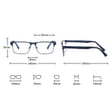 Metalowe męskie okulary zerówki z filtrem Blue Light do komputera 25139D granatowe + akcesoria