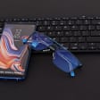 Męskie okulary PREMIUM +1.25 do czytania i komputera Blue Light+Antyrefleks STL280 niebieskie
