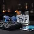 Męskie okulary PREMIUM +2.25 do czytania i komputera Blue Light+Antyrefleks STL280 niebieskie