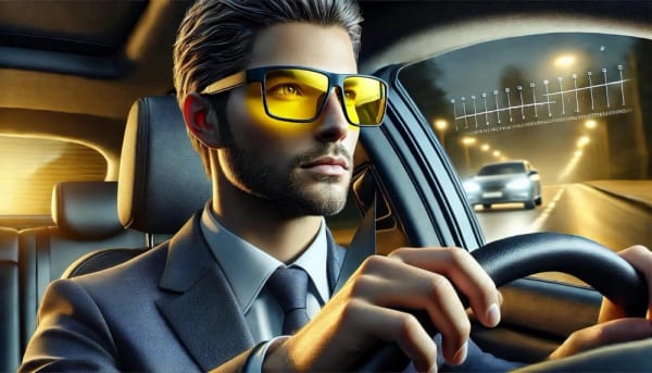 Żółte rozjaśniające okulary pilotki do Jazdy Nocą dla kierowców Polaryzacyjne STL59