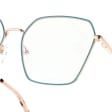 Damskie okulary PREMIUM +0.50 do czytania i komputera Blue Light+Antyrefleks STL285 złoty/zielony