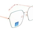 Damskie okulary PREMIUM +0.50 do czytania i komputera Blue Light+Antyrefleks STL285 złoty/zielony