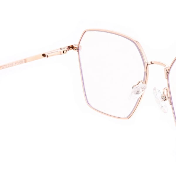 Damskie okulary PREMIUM +0.50 do czytania i komputera Blue Light+Antyrefleks STL285 złoty/zielony