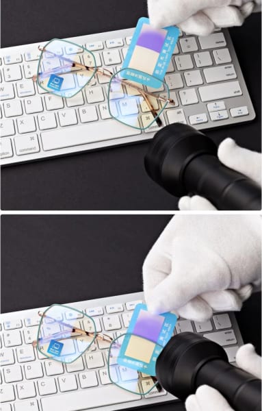 Damskie okulary PREMIUM +0.50 do czytania i komputera Blue Light+Antyrefleks STL285 złoty/zielony