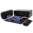 Damskie okulary PREMIUM +0.50 do czytania i komputera Blue Light+Antyrefleks STL285 złoty/zielony