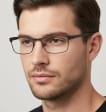 Męskie oprawki korekcyjne zerówki okulary prostokątne M3 czarne