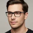 Okulary zerówki acetatowe oprawki korekcyjne prostokątne AC399E szary transparentny