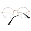 Okrągłe złote okulary Lenonki z filtrem Blue Light do komputera zerówki DS-97