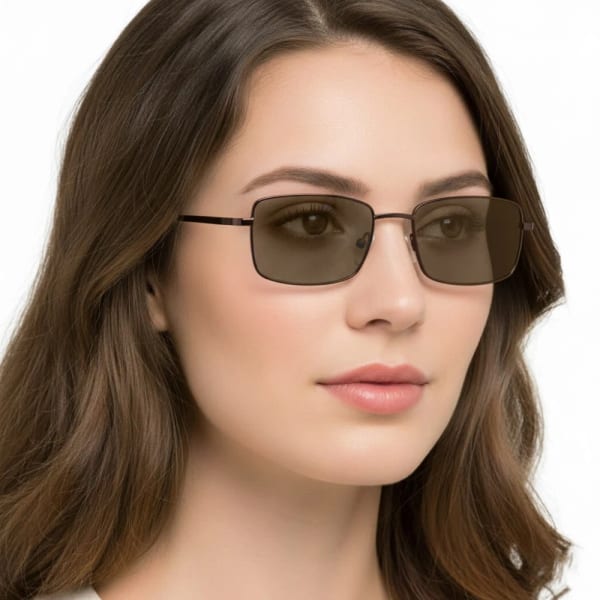 Plusy +0.50 Fotochromowe okulary do czytania z flexami ST342A brązowe