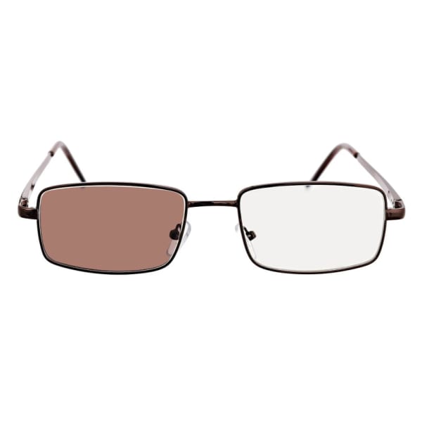 Plusy +2.00 Fotochromowe okulary do czytania z flexami ST342A brązowe