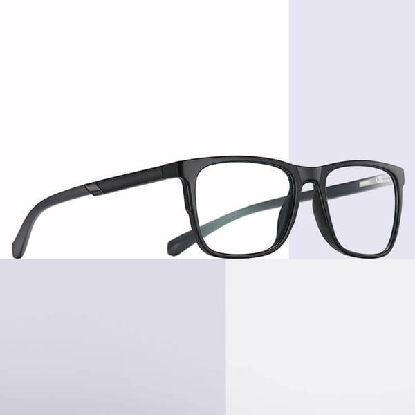 Męskie okulary zerówki z filtrem Blue Light i Antyrefleks do komputera 25170 czarny/szary