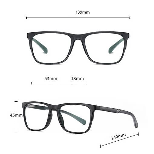 Męskie okulary zerówki z filtrem Blue Light i Antyrefleks do komputera 25170 czarny/szary