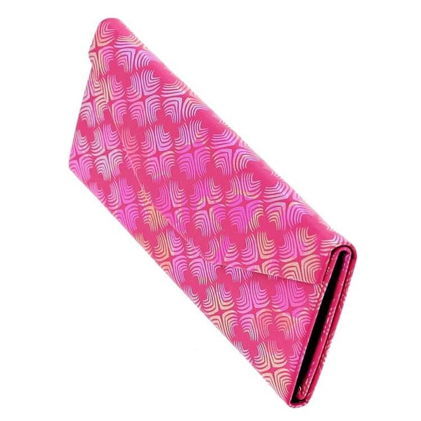 Etui na okulary składane w trójkąt ET-133A ciemny róż