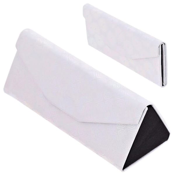 Etui na okulary składane w trójkąt ET-133B białe