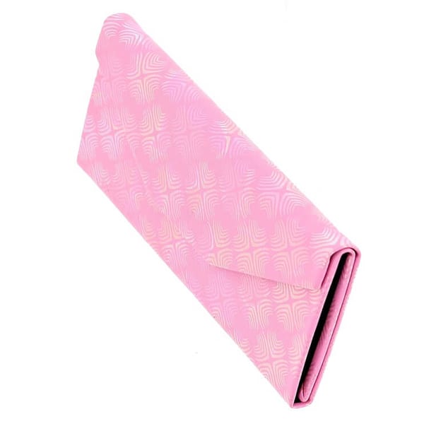 Etui na okulary składane w trójkąt ET-133C jasny róż